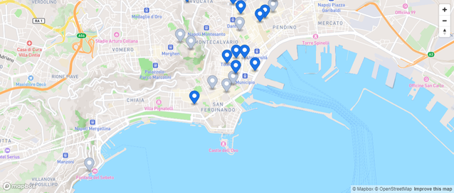 Carte touristique de Naples